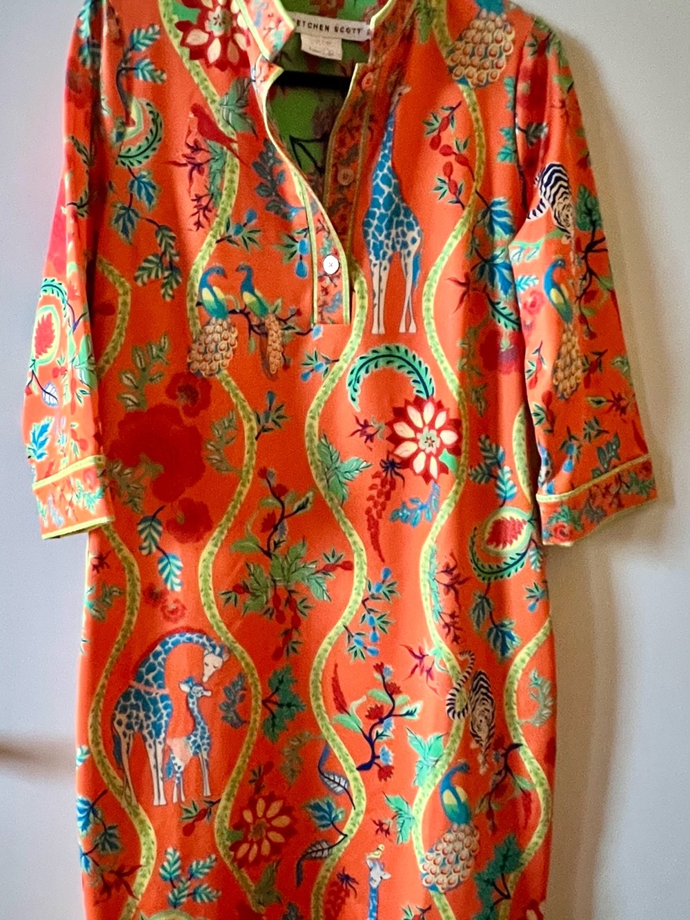 Gretchen Scott Designs Mandarin Dress in Jungle Symphony - Picture 3 of 4
